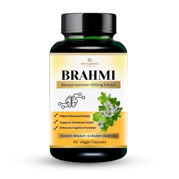 Brahmi (Bacopa monnieri) Vegan Capsule Made with 10:1 Extract | Reduce Anxiety, Stress, & Mental Clarity