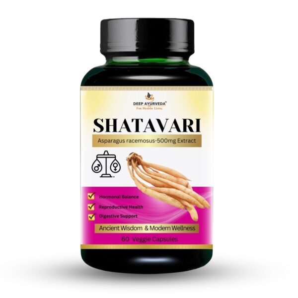 Shatavari Vegan Capsule 10:1 Root Extract | Support Women's Wellness, Hormonal Balance, managing stress, Boost Immune system & Good Digestion.